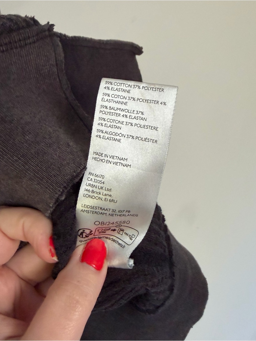 We The Free Free People Buttercup Waffle Thermal Top in Black/Grey Size XS - Picture 13 of 15